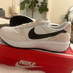 NWB. Nike Waffle: white/phantom/black size 11.5. Box has some damage on corner.